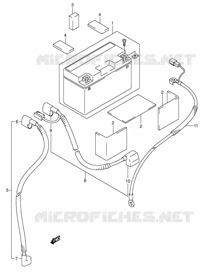 BATTERIE Suzuki MOTO 400 DR-Z 2009  DR-Z400SK9(E2)