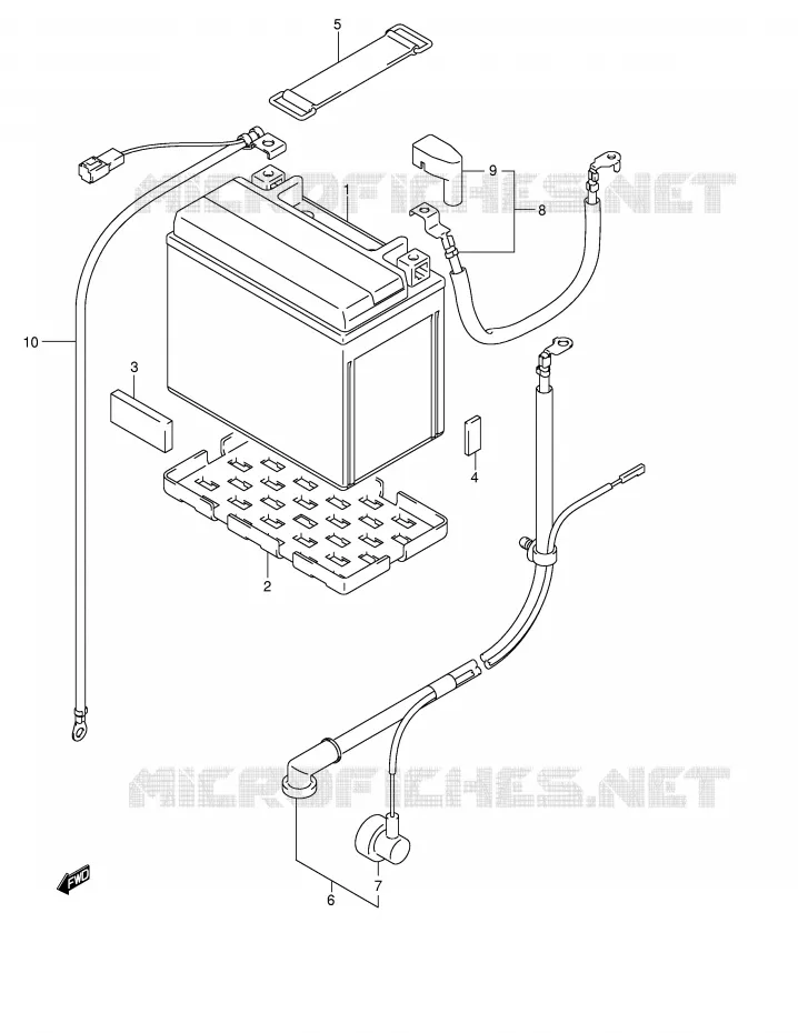 BATTERIE Suzuki MOTO 650 V-STROM 2006  DL650U3K6(E2)