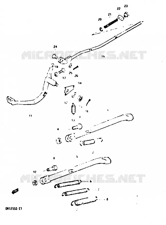 BEQUILLE - PEDALE DE FREIN ARRIERE Suzuki MOTO 125 DR 1982  DR125SZ(Z/D)