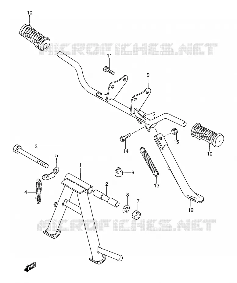 BEQUILLE CENTRALE Suzuki MOTO 115 AP 2000  AX115Y(E71)