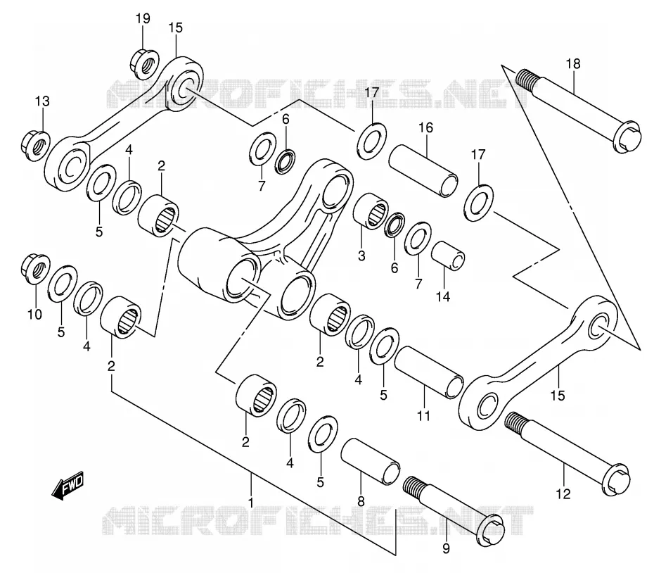 BIELLETTE DE SUSPENSION ARRIERE Suzuki MOTO 400 DR-Z 2003  DR-Z400SK3(E3/E28)