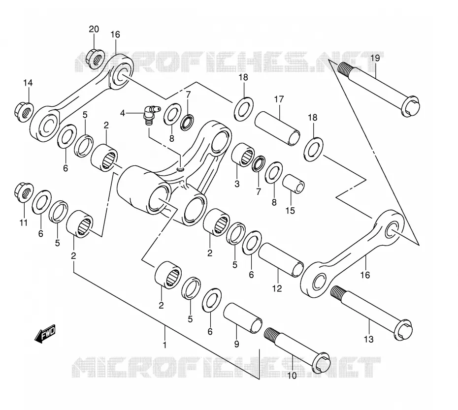 BIELLETTE DE SUSPENSION ARRIERE Suzuki MOTO 400 DR-Z 2006  DR-Z400EK6(E1)