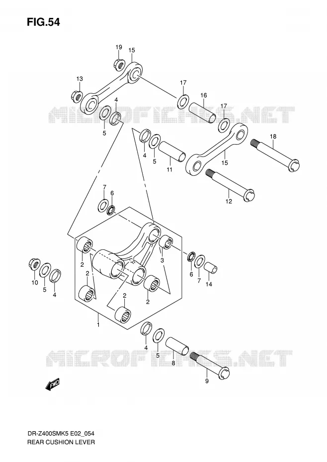 BIELLETTE DE SUSPENSION ARRIERE Suzuki MOTO 400 DR-Z 2009  DR-Z400SMK9(E2)