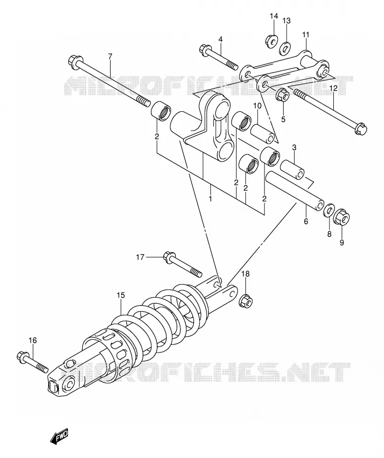 BIELLETTE DE SUSPENSION ARRIERE Suzuki SCOOTER 250 BURGMAN 2004  AN250K4(E2)
