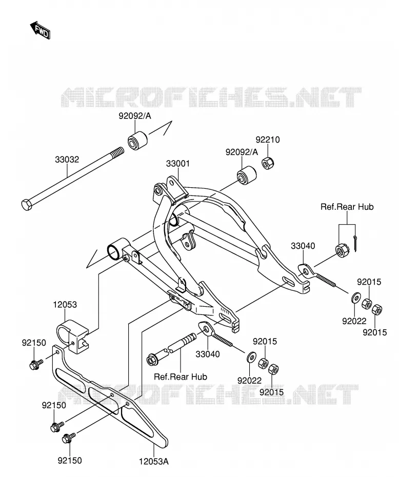 BRAS OSCILLANT ARRIERE Suzuki MOTO 110 DR-Z 2005  DR-Z110K5(E24)