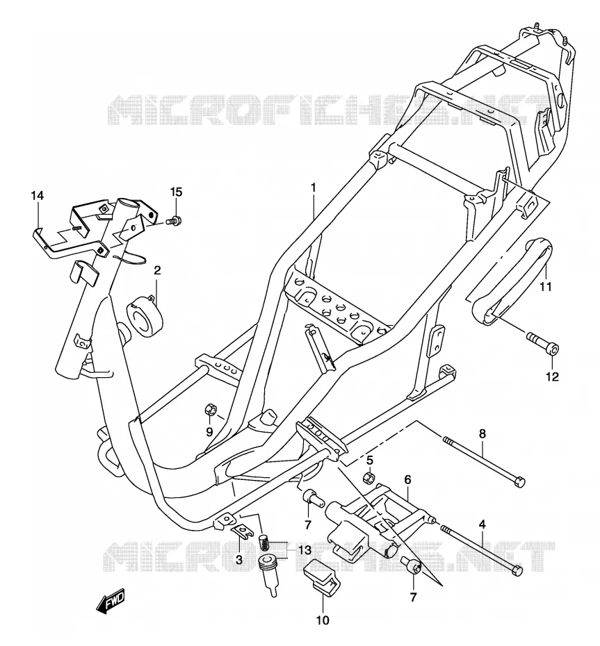 CADRE (MODELE K1/K2) Suzuki SCOOTER 50 KATANA 2003  AY50WSK3(P19)