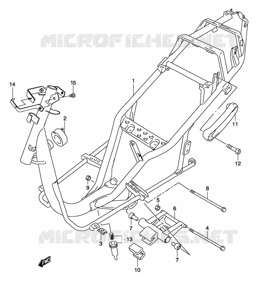 CADRE (MODELE K3/K4) Suzuki SCOOTER 50 KATANA 2002  AY50K2(P19)