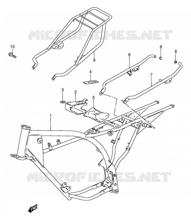 CADRE Suzuki MOTO 100 AP 1996  AX100T(E94)