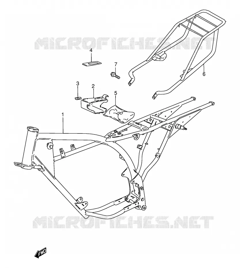 CADRE Suzuki MOTO 115 AP 1999  AX115X(E71)