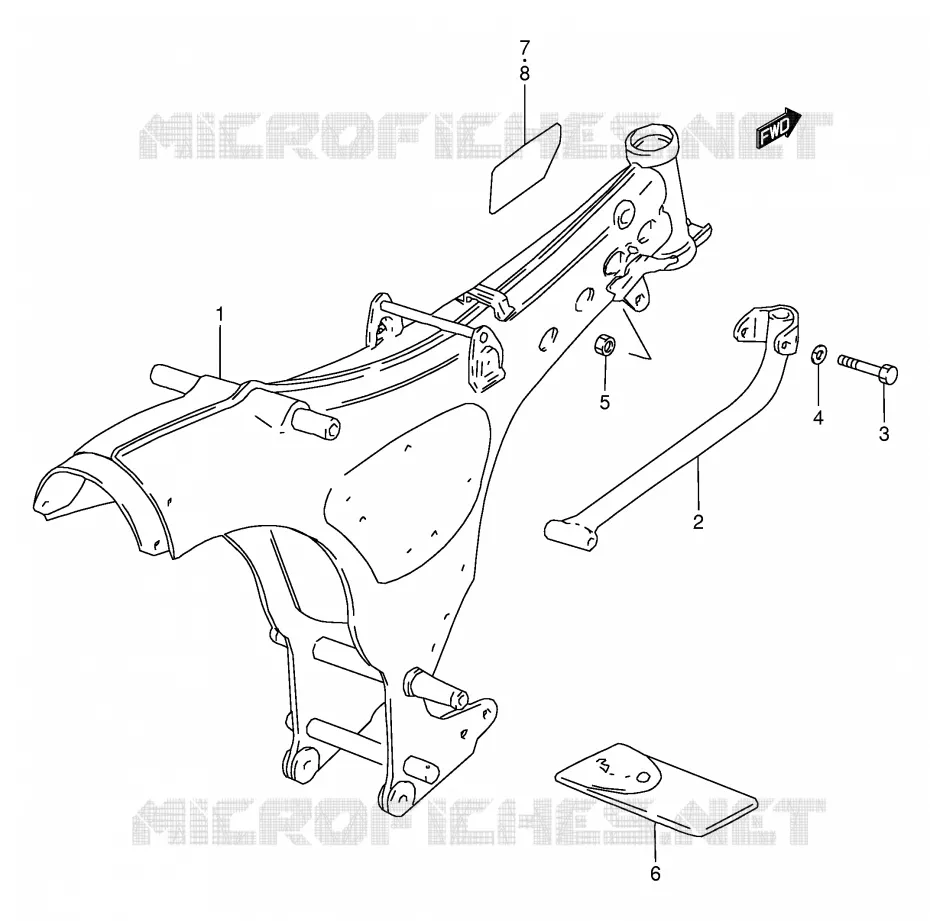 CADRE Suzuki MOTO 120 BX 1994  BX120R(P97)