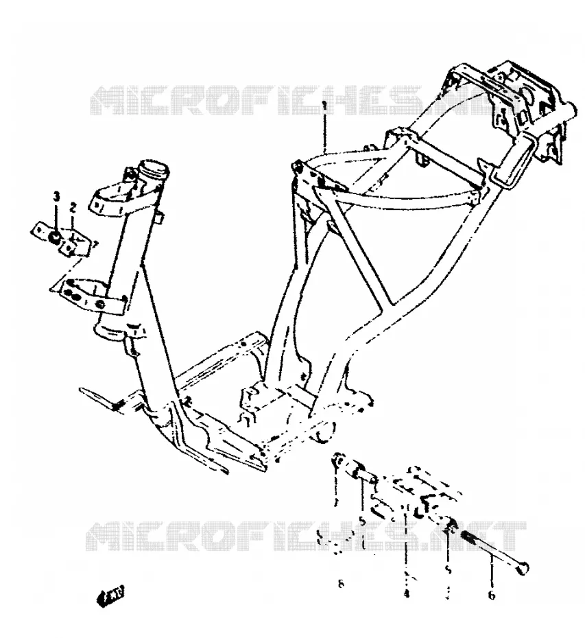 CADRE Suzuki SCOOTER 50 ADDRESS 1994  AH50R(N/R)