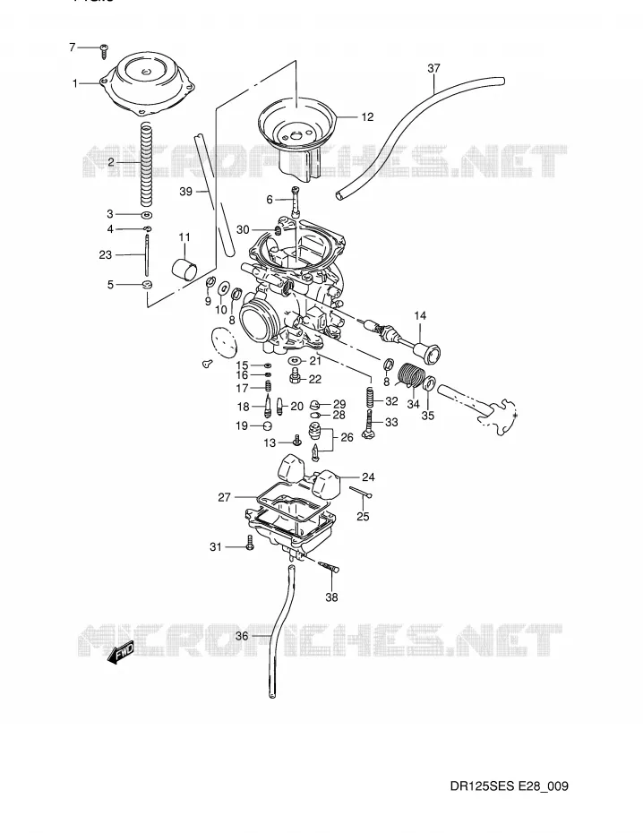 CARBURATEUR Suzuki MOTO 125 DR 1995  DR125SES(E28)