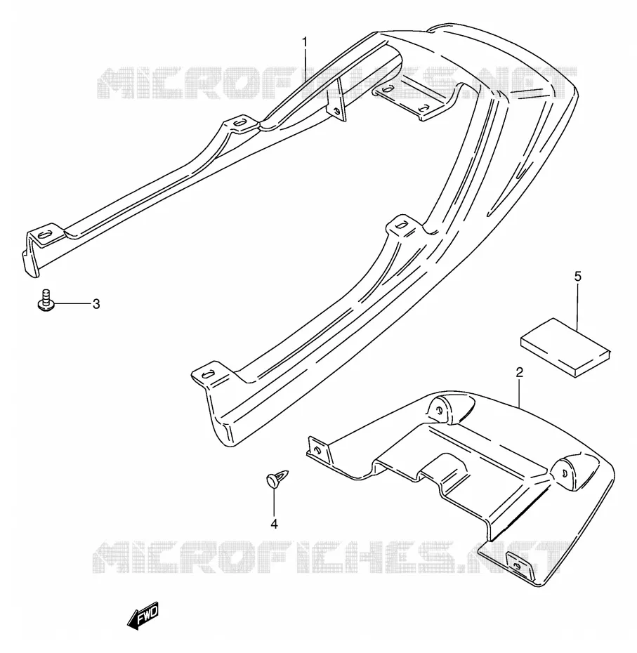 CARENAGE ARRIERE - CAPOT DE SELLE Suzuki MOTO 100 AP 1994  AX100R(E94)