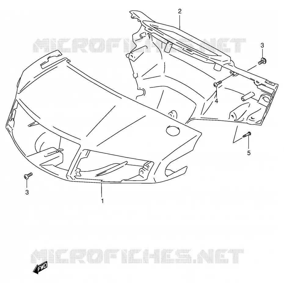 CARENAGE TETE DE FOURCHE Suzuki SCOOTER 100 ADDRESS 1991  AG100M(E71)