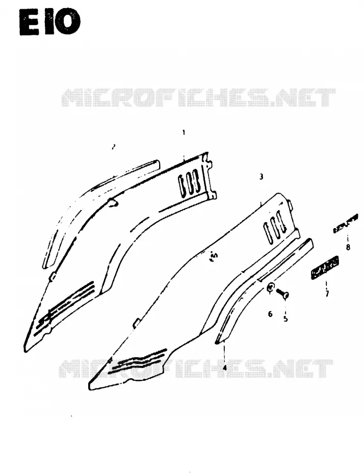 CARENAGES ARRIERE (CS50GD) Suzuki SCOOTER 50 CS 1983  CS50DD(Z/D)
