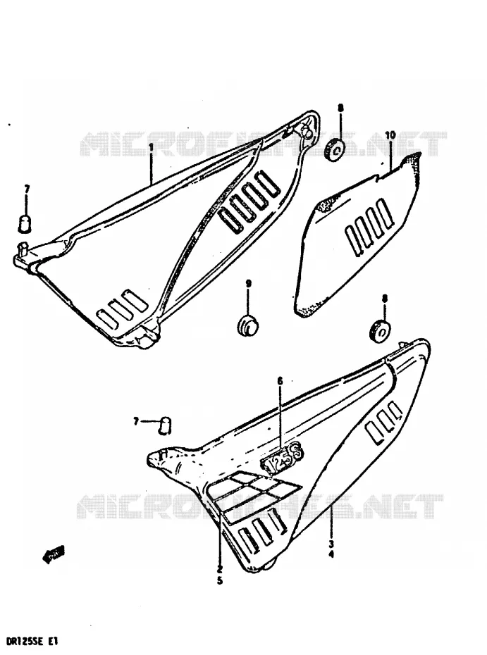 CARENAGES ARRIERE Suzuki MOTO 125 DR 1984  DR125SE