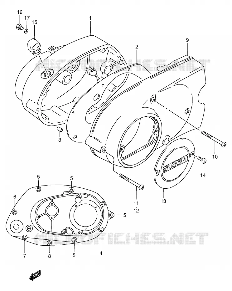 CARTER Suzuki MOTO 120 BX 1995  BX120S(P97)
