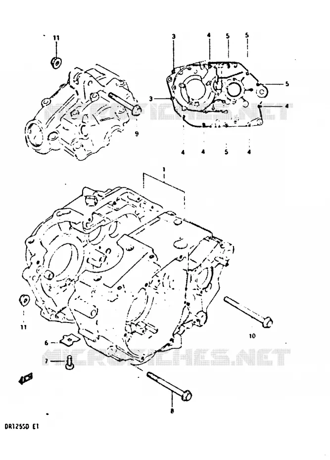 CARTER Suzuki MOTO 125 DR 1982  DR125SZ(Z/D)