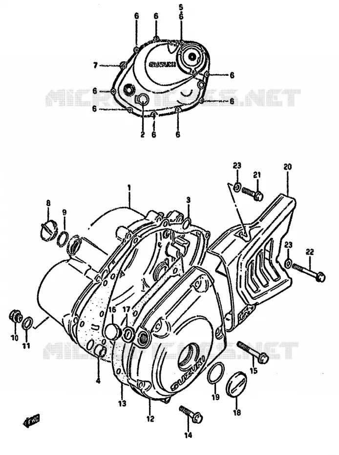 CARTER Suzuki MOTO 125 DR 1987  DR125SH(F/H/J)