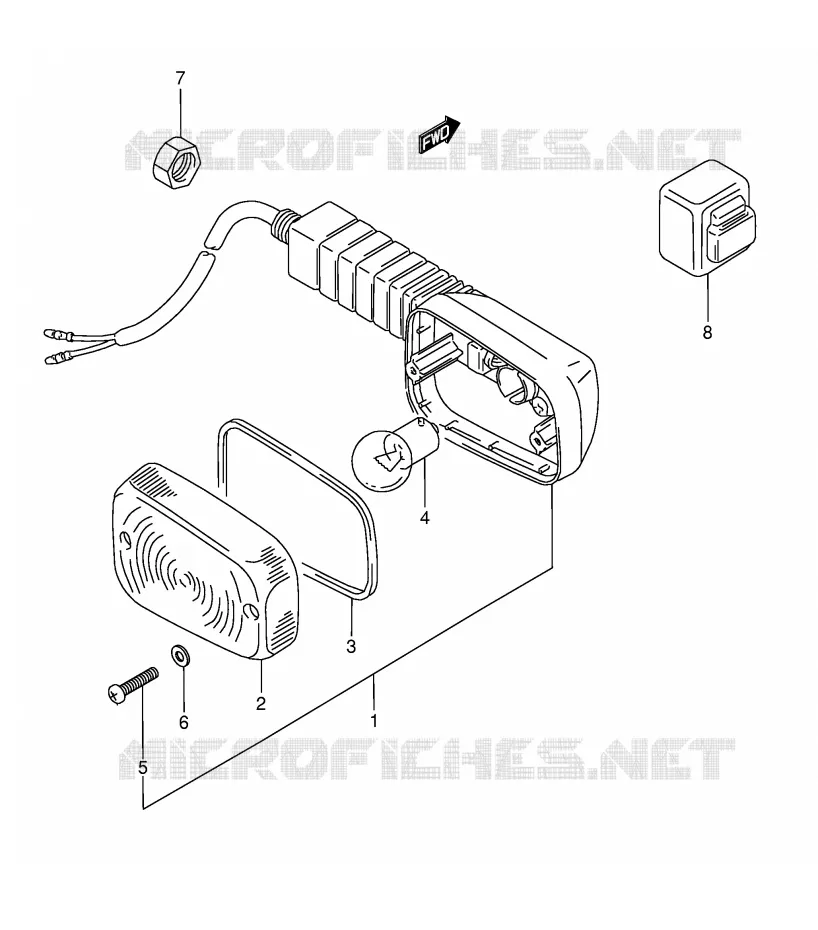 CLIGNOTANTS ARRIERE (E2,E4,E21,E24) Suzuki SCOOTER 50 AE 1993  AE50KP(E1)