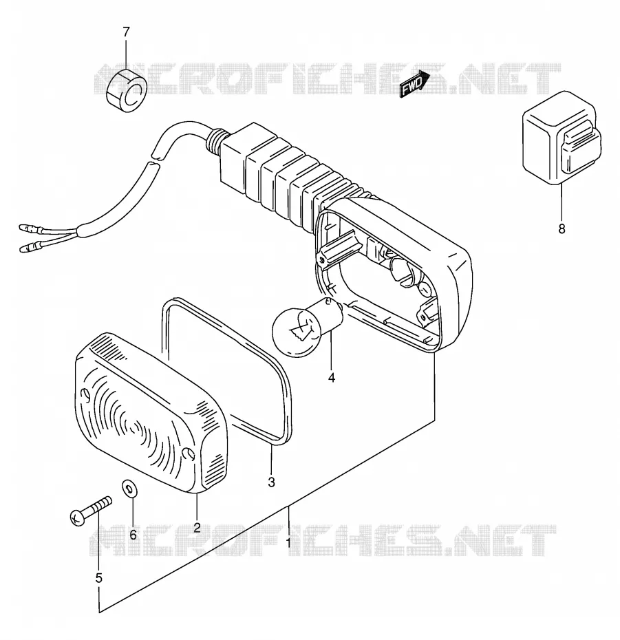 CLIGNOTANTS ARRIERE Suzuki SCOOTER 50 AE 1995  AE50RS(E28)