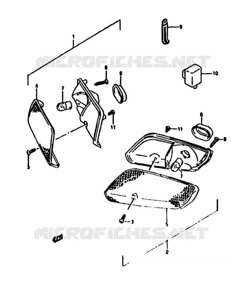 CLIGNOTANTS AVANT Suzuki SCOOTER 50 ADDRESS 1994  AH50GR(N/R)
