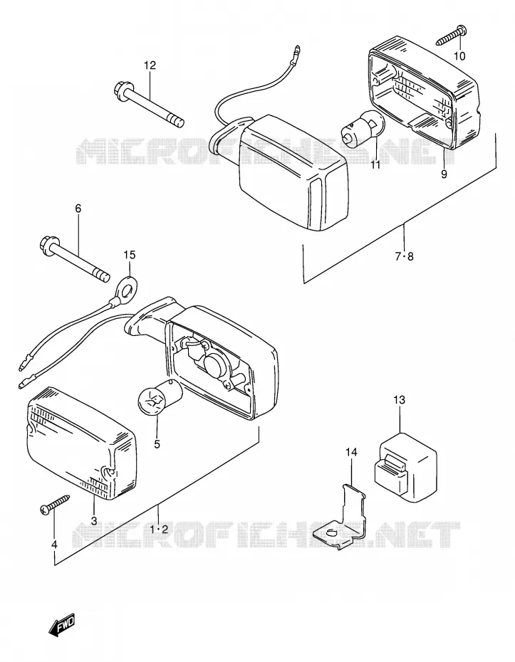 CLIGNOTANTS (MODELE V E94,P36,P48) Suzuki MOTO 100 AP 1997  AX100V(E94)