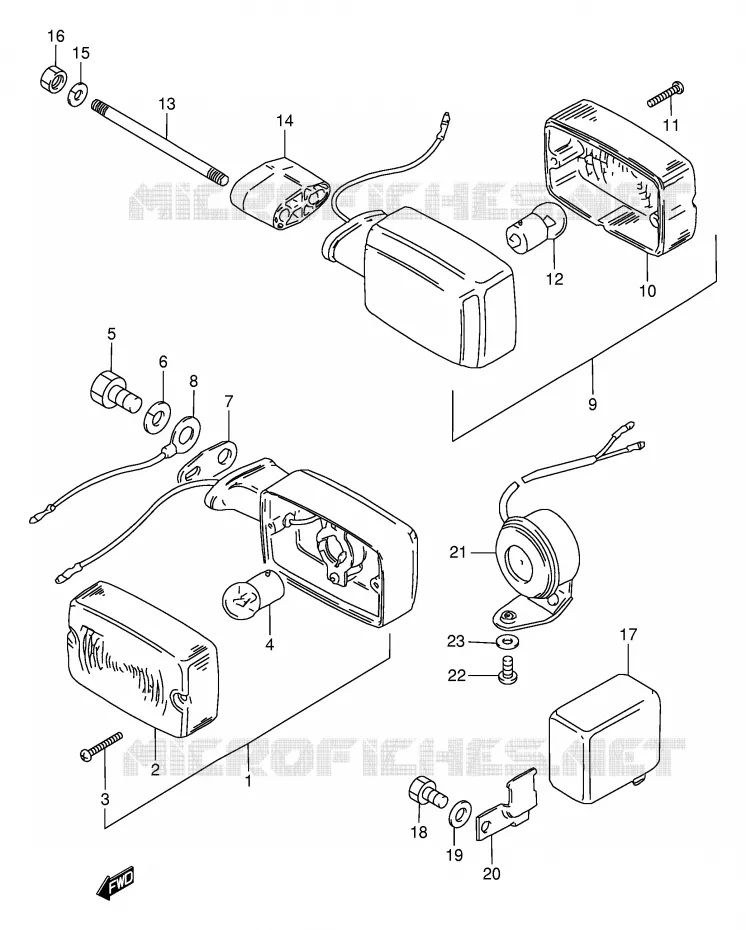 CLIGNOTANTS Suzuki MOTO 120 BX 1994  BX120R(P97)