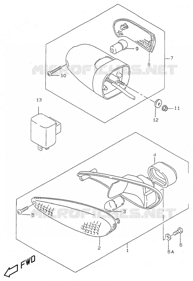 CLIGNOTANTS Suzuki SCOOTER 50 KATANA 2001  AY50WRK1(V/W/X/Y)