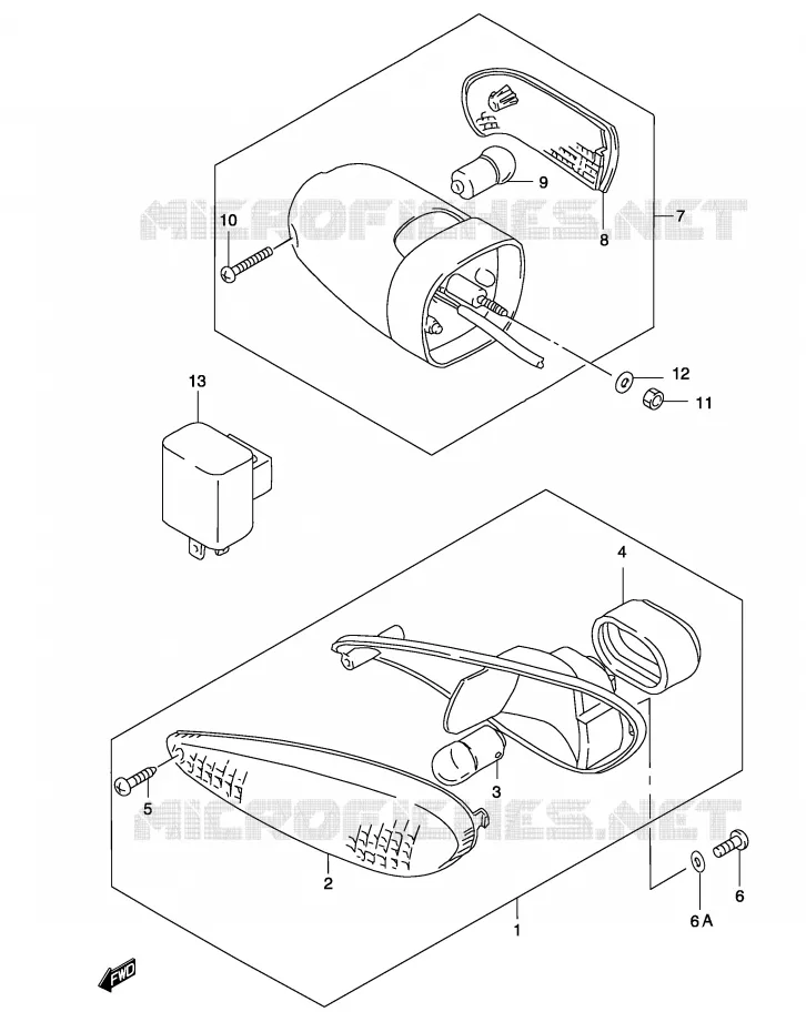 CLIGNOTANTS Suzuki SCOOTER 50 KATANA 2003  AY50WSK3(P19)