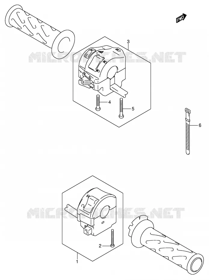 COMMODOS (MODELE K5/K6) Suzuki MOTO 1000 V-STROM 2002  DL1000K2(E2)