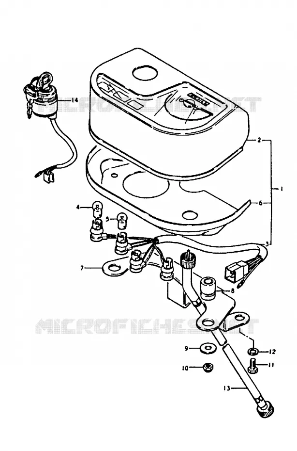 COMPTEUR (A100N) Suzuki MOTO 100 A100 1992  A100N(K/L/M/N/4)