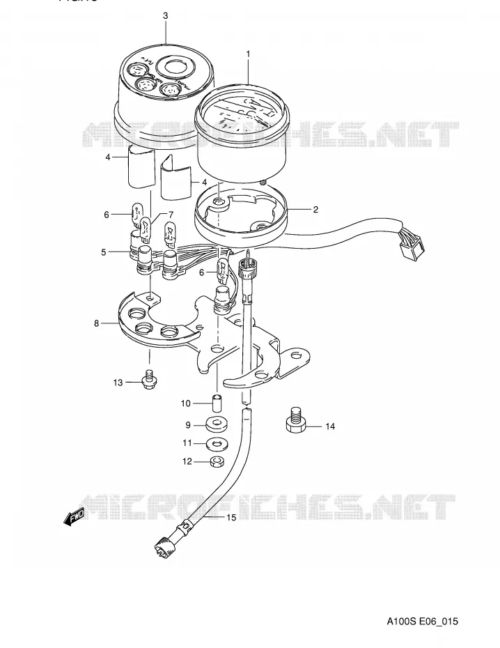 COMPTEUR (E6) Suzuki MOTO 100 A100 1995  A100S(E6)