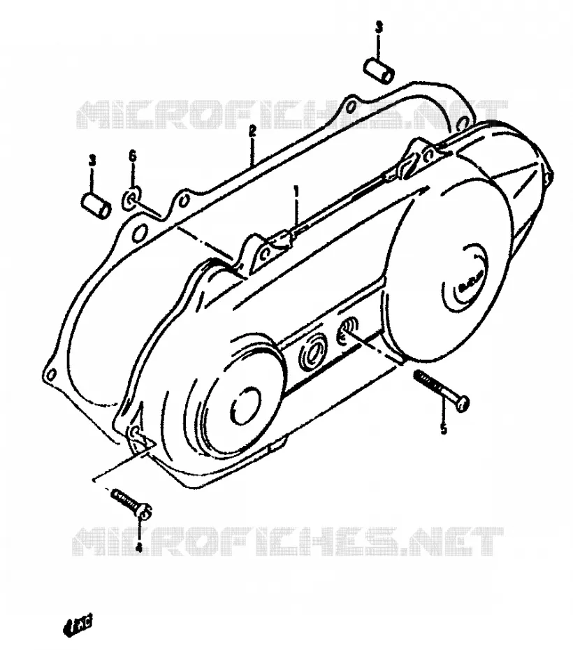 COUVERCLE DE CARTER GAUCHE Suzuki SCOOTER 50 ADDRESS 1992  AH50N(N/R)