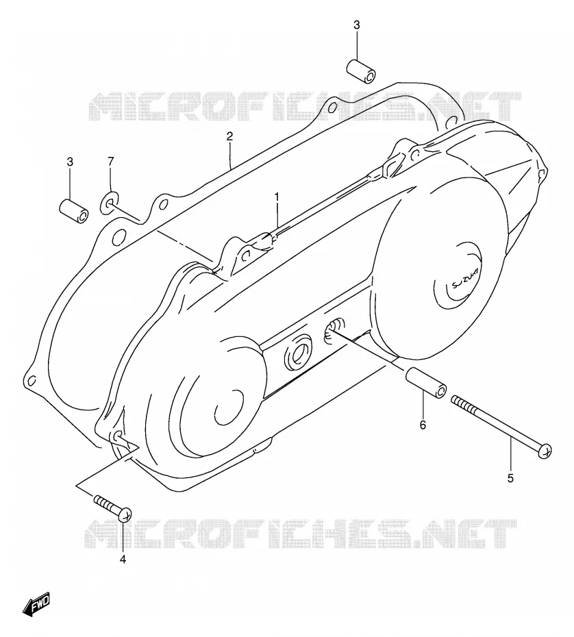 COUVERCLE DE CARTER GAUCHE Suzuki SCOOTER 50 AE 1991  AE50M(E28)