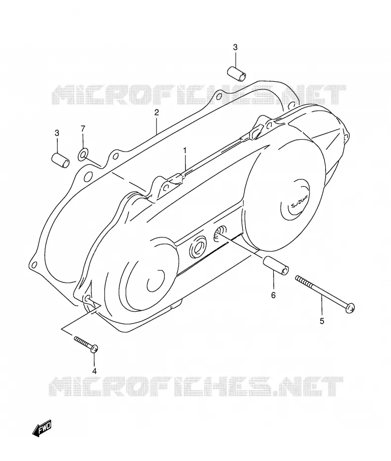 COUVERCLE DE CARTER GAUCHE Suzuki SCOOTER 50 AE 1993  AE50KP(E1)