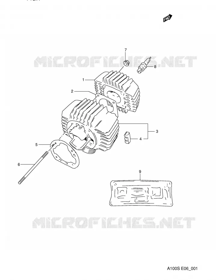 CYLINDRE Suzuki MOTO 100 A100 1994  A100R(E6)