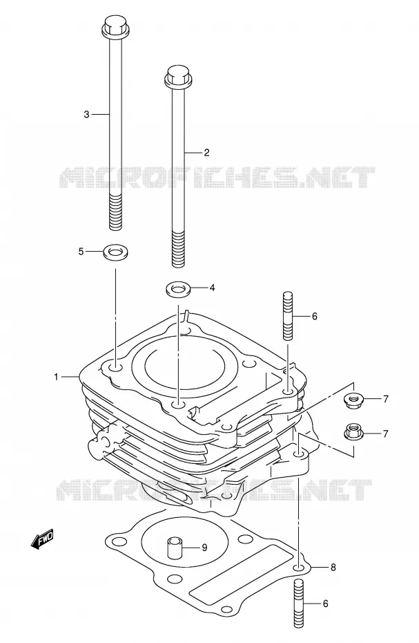 CYLINDRE Suzuki MOTO 125 DR-Z 2003  DR-Z125LK3(E3/E28)