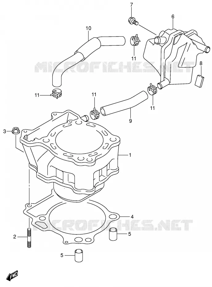 CYLINDRE Suzuki MOTO 400 DR-Z 2002  DR-Z400SK2(E2)