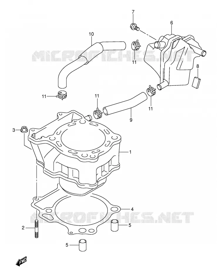 CYLINDRE Suzuki MOTO 400 DR-Z 2005  DR-Z400SK5(E3/E28)