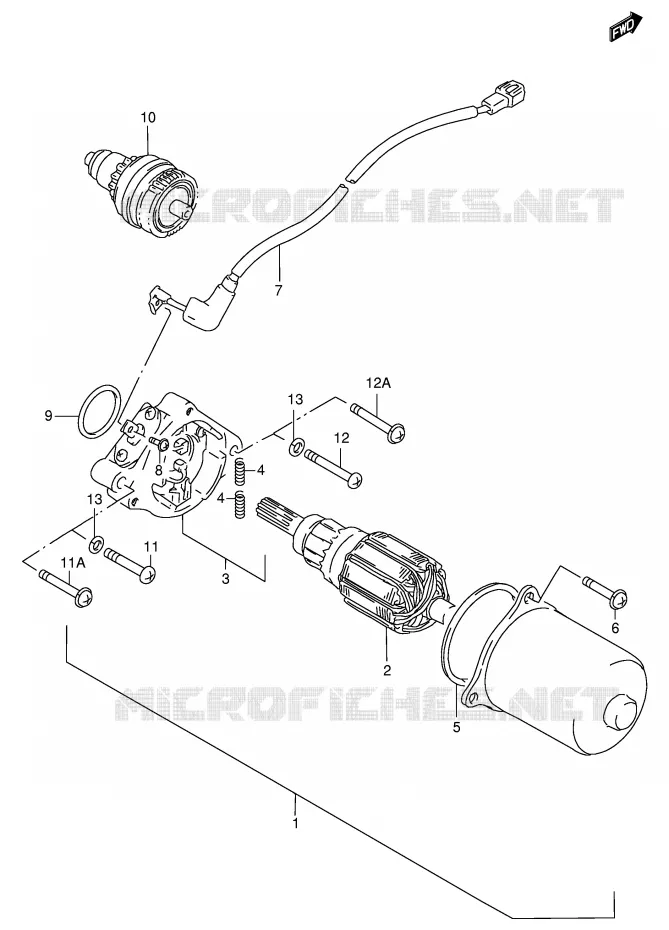 DEMARREUR Suzuki SCOOTER 100 ADDRESS 1993  AG100P(E71)