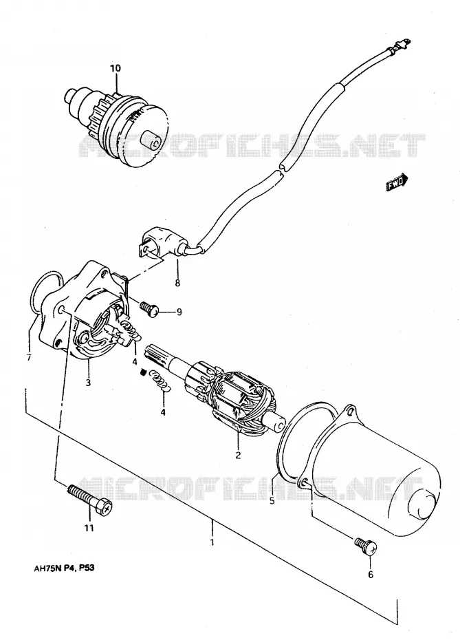 DEMARREUR Suzuki SCOOTER 75 ADDRESS 1992  AH75N