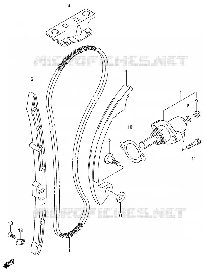 DISTRIBUTION (MODELE Y/K1/K2) Suzuki MOTO 400 DR-Z 2004  DR-Z400SK4(E2)