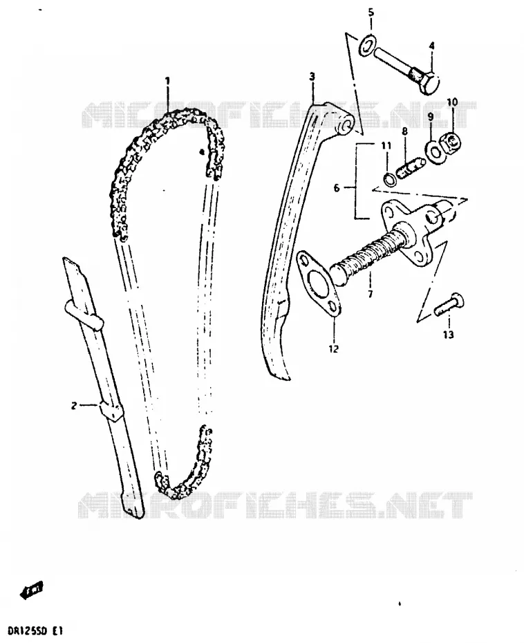 DISTRIBUTION Suzuki MOTO 125 DR 1982  DR125SZ(Z/D)