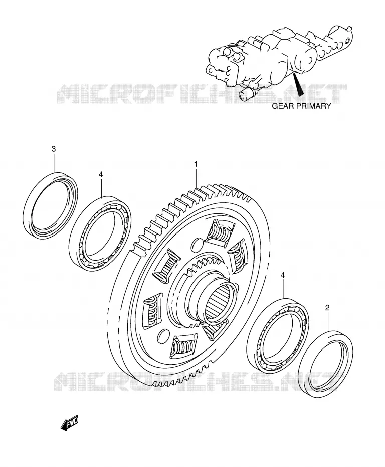 EMBRAYAGE PRIMAIRE Suzuki SCOOTER 650 BURGMAN 2005  AN650AK5(E2)