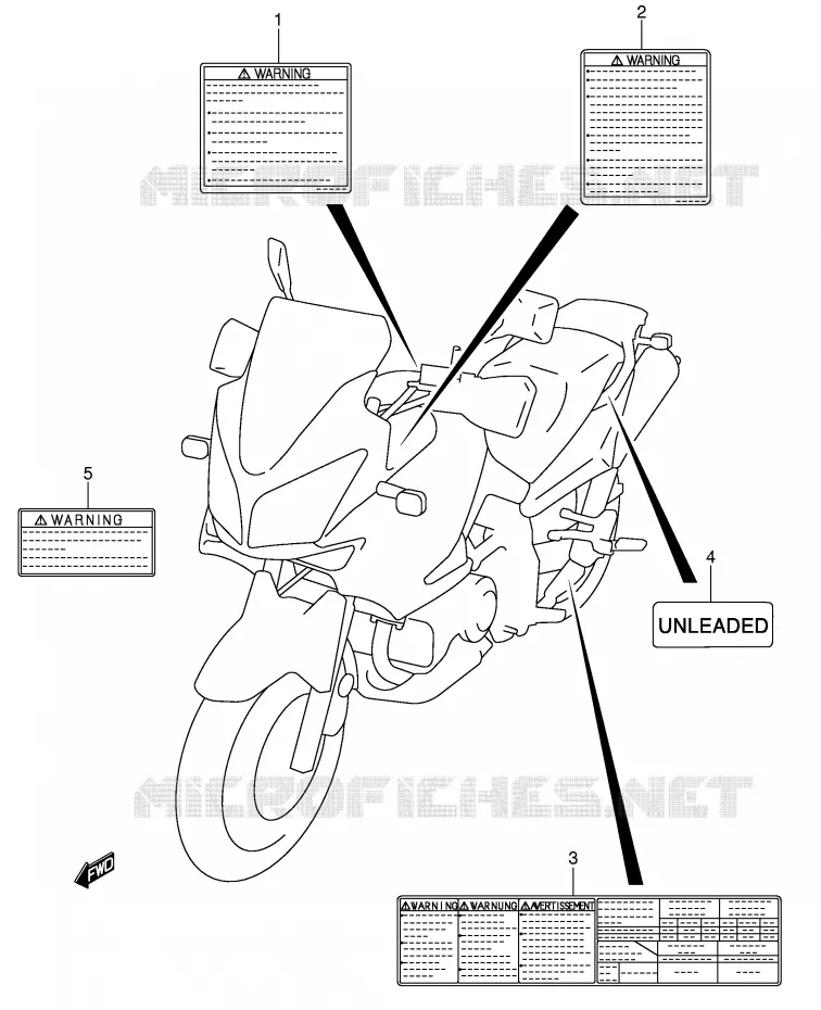ETIQUETTE Suzuki MOTO 1000 V-STROM 2004  DL1000K4(E2)