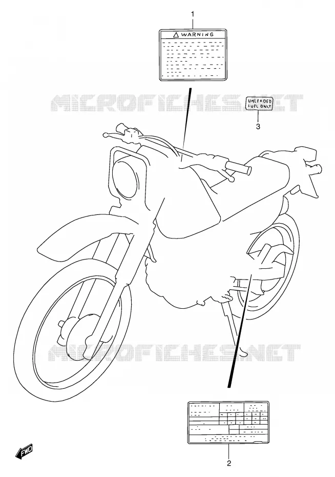 ETIQUETTE Suzuki MOTO 200 DF 2000  DF200EY