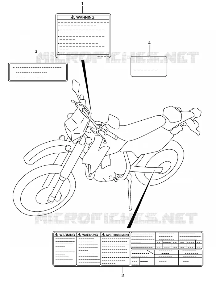 ETIQUETTE Suzuki MOTO 400 DR-Z 2007  DR-Z400EK7(E1)