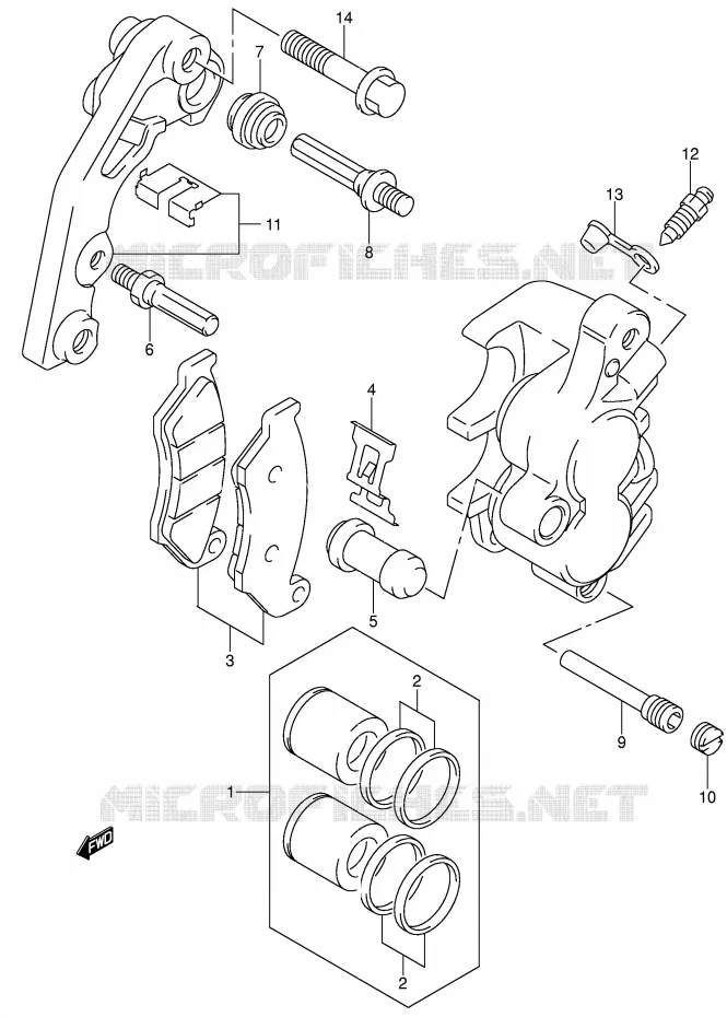 ETRIER DE FREIN AVANT Suzuki MOTO 400 DR-Z 2000  DR-Z400EY(E1)