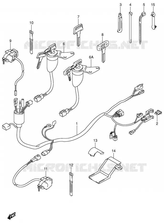 FAISCEAU ELECTRIQUE (DR-Z400EY/EK1/EK2/EK3/EK4) Suzuki MOTO 400 DR-Z 2002  DR-Z400EK2(E1)